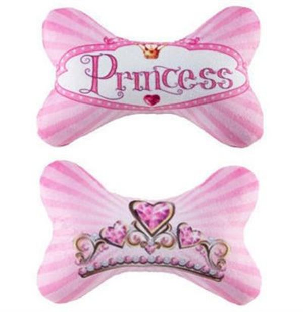 Princess Plush Squeaker Bone Small Toy