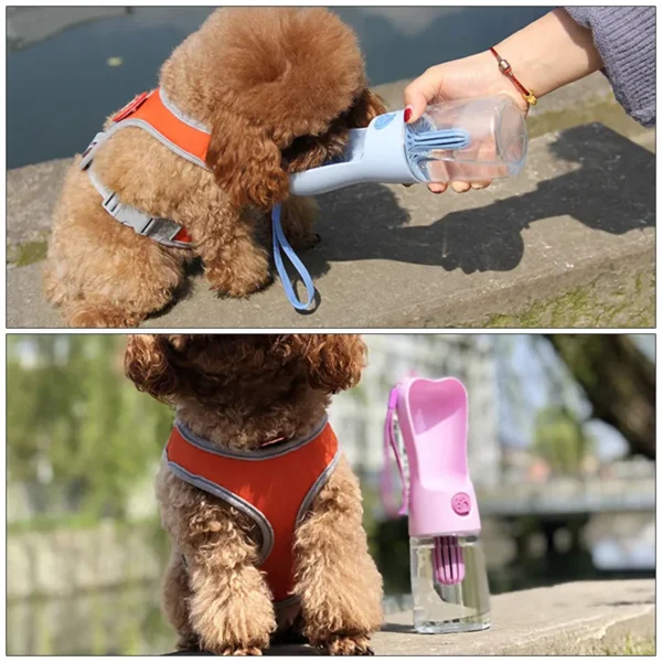 Pet Dog Cat Water Bottle Portable Feeder - Image 2