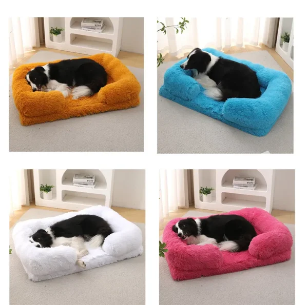 Plush Round Pet Bed Dog Bed Winter - Image 2